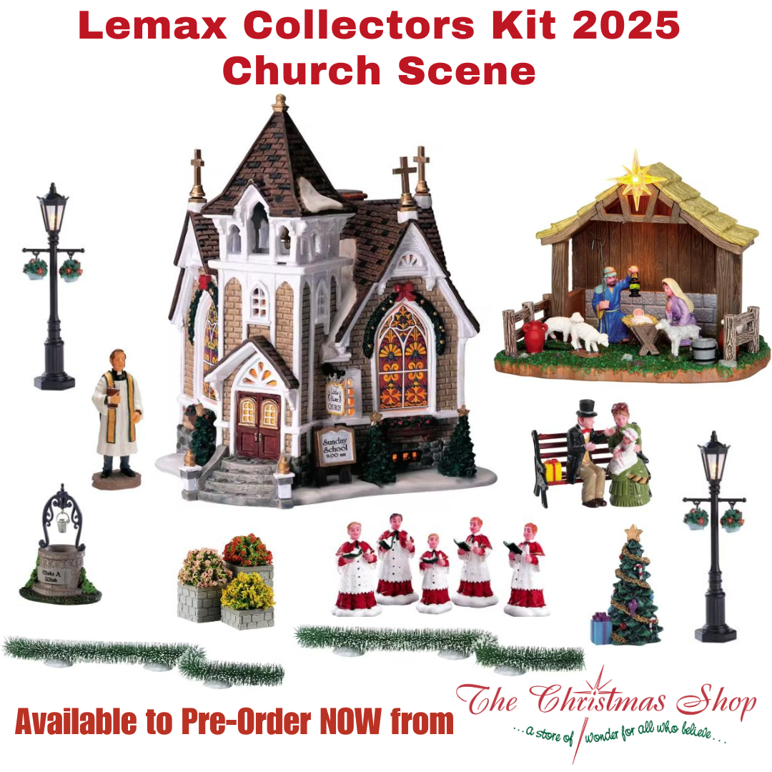 LEMAX 2025 Lemax Collectors Kit Church Scene The Christmas Shop