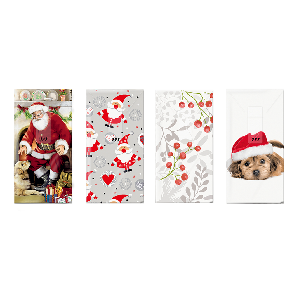 Christmas Tissues - Red Christmas Theme <br> 4 Assorted