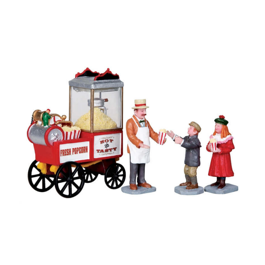 Lemax Figurine <br> Popcorn Seller, Set of 4