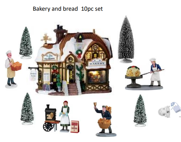 LEMAX 2024 <br> 2024 Lemax Collectors Kit XI <br> Bakery and Bread Scene