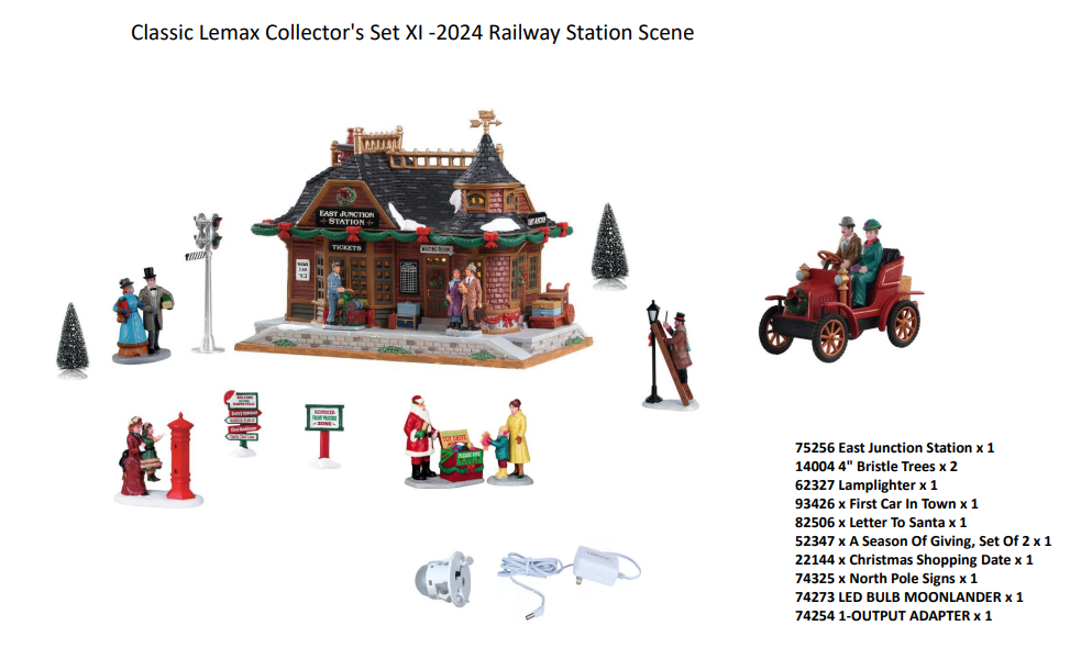 LEMAX 2024 <br> 2024 Lemax Collectors Kit XI <br> Railway Station Scene