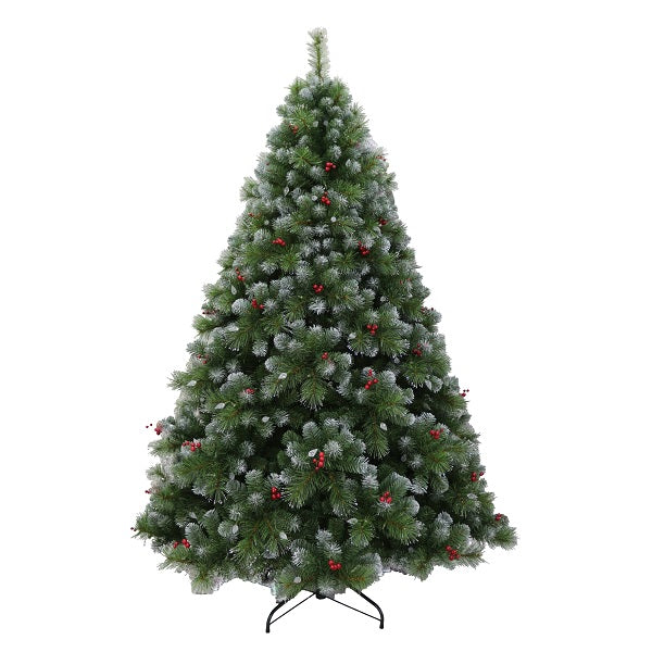Christmas Tree <br> 6ft Pre-Lit Westminster Pine Tree with Artificial Berries (183cm)