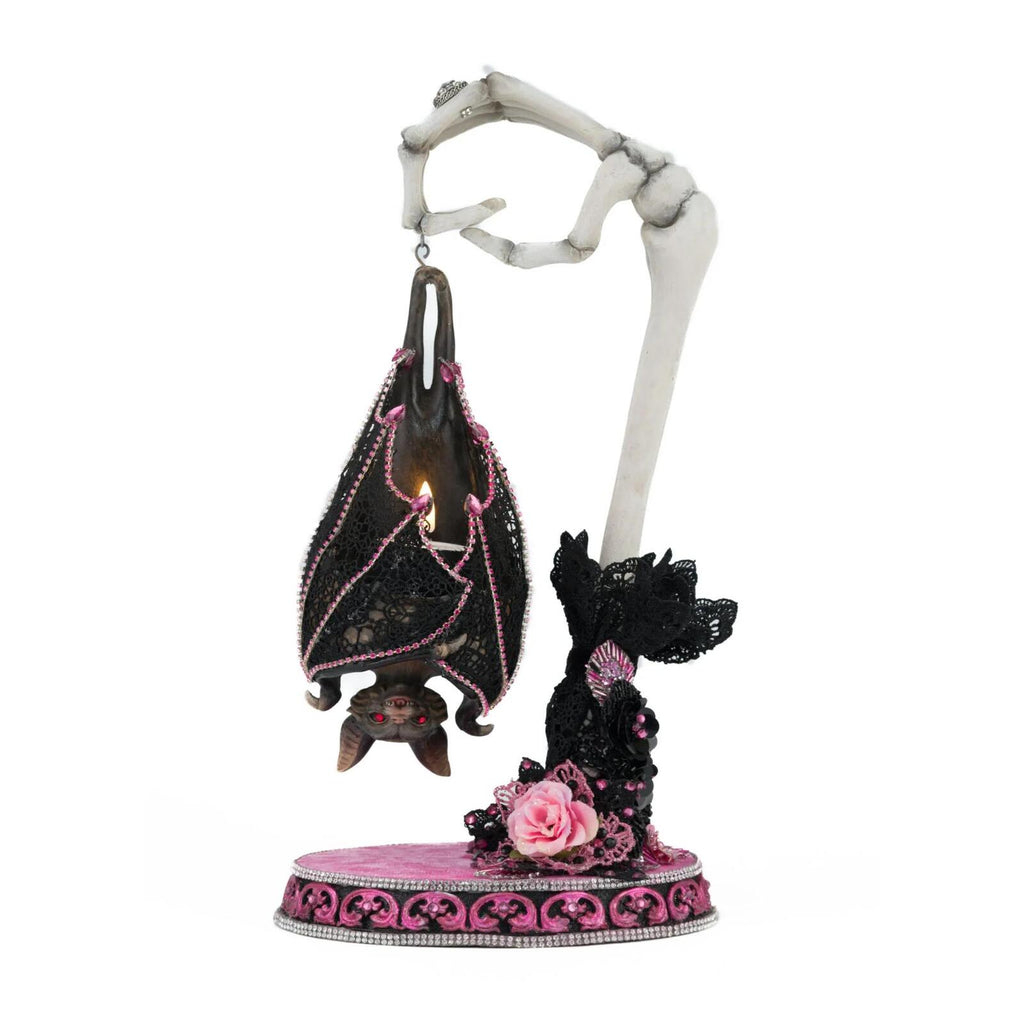 PRE-ORDER 2024 <br> Katherine's Collection <br> Pink Panic Possession <br> Lacey Bat Luminary (39cm) - $479