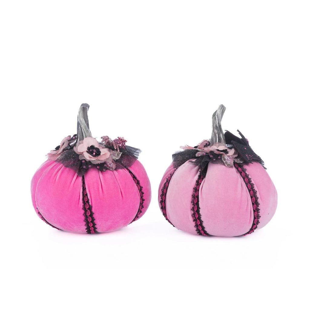 PRE-ORDER 2024 <br> Katherine's Collection <br> Pink Panic Possession <br> Stuffed Pumpkins <br> Set of 2 (23cm) - $399