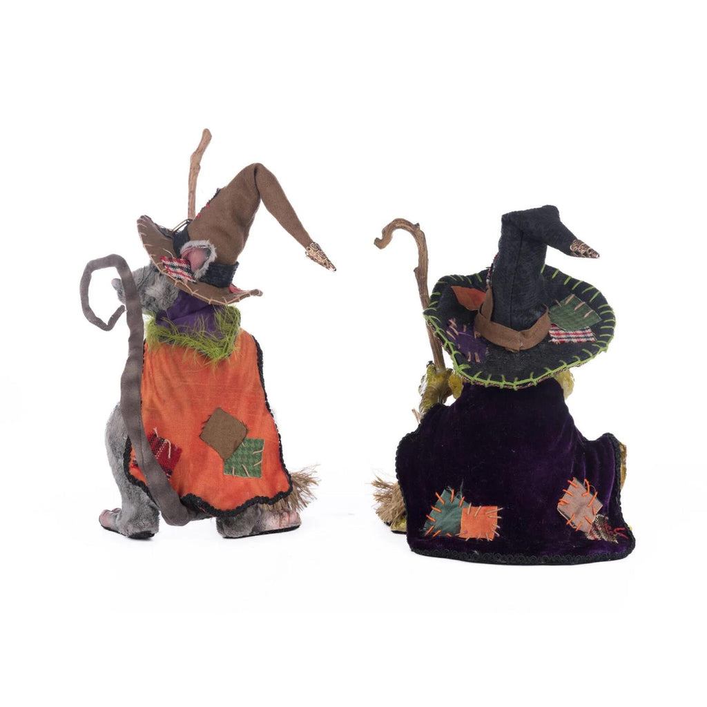 PRE-ORDER 2024 <br> Katherine's Collection <br> Broomstick Acres <br> Rat and Frog Witches <br> Set of 2 (28cm) - $499