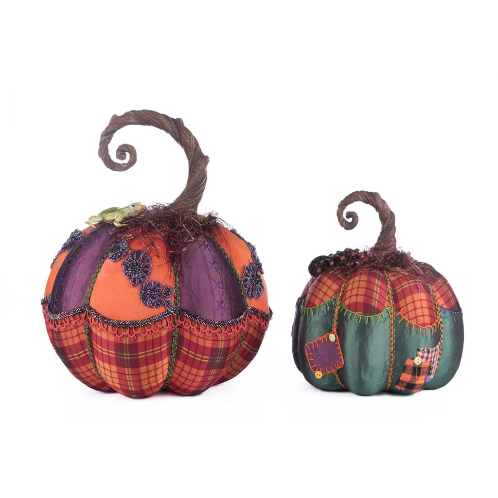 PRE-ORDER 2024 <br> Katherine's Collection <br> Broomstick Acres <br> Pumpkins <br> Set of 2 (32cm) - $499