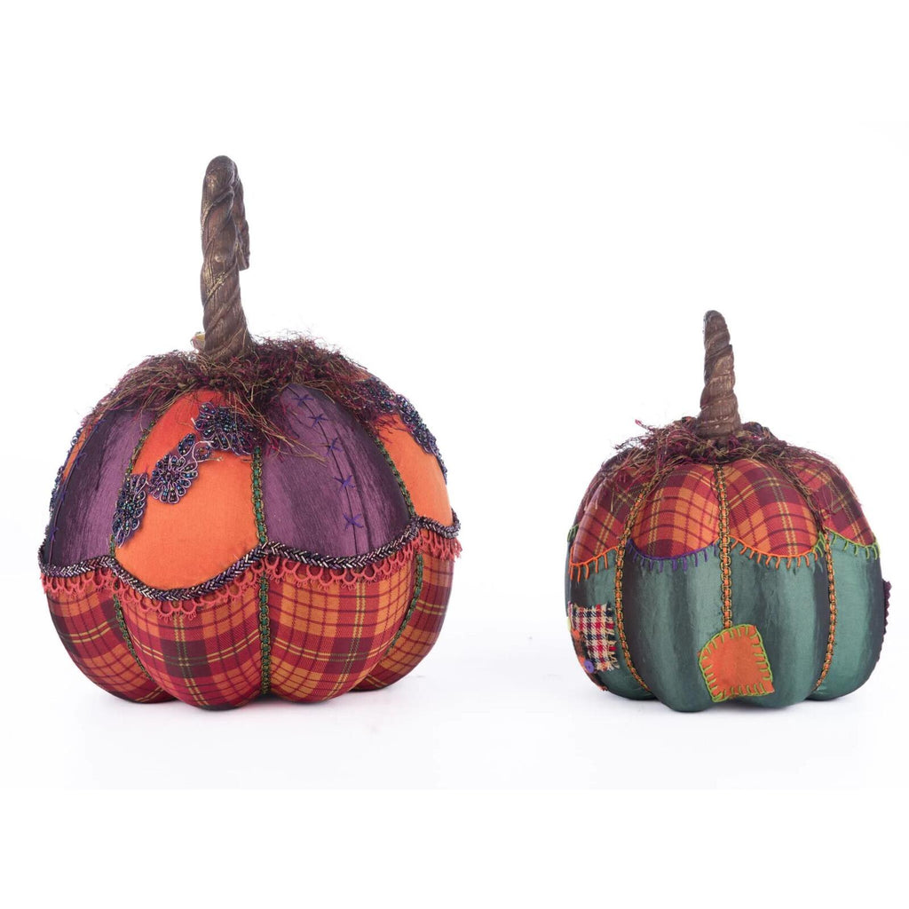 PRE-ORDER 2024 <br> Katherine's Collection <br> Broomstick Acres <br> Pumpkins <br> Set of 2 (32cm) - $499