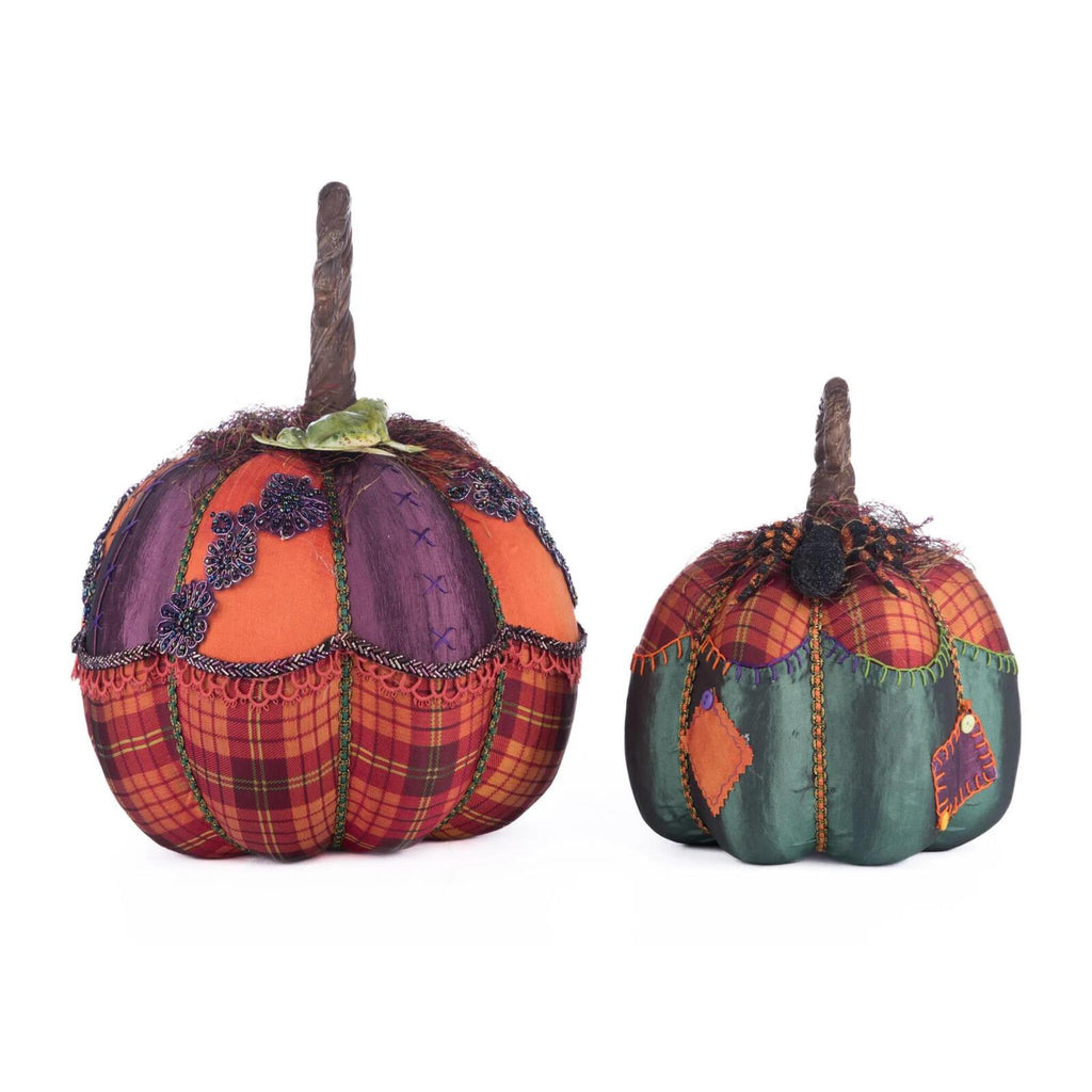 PRE-ORDER 2024 <br> Katherine's Collection <br> Broomstick Acres <br> Pumpkins <br> Set of 2 (32cm) - $499