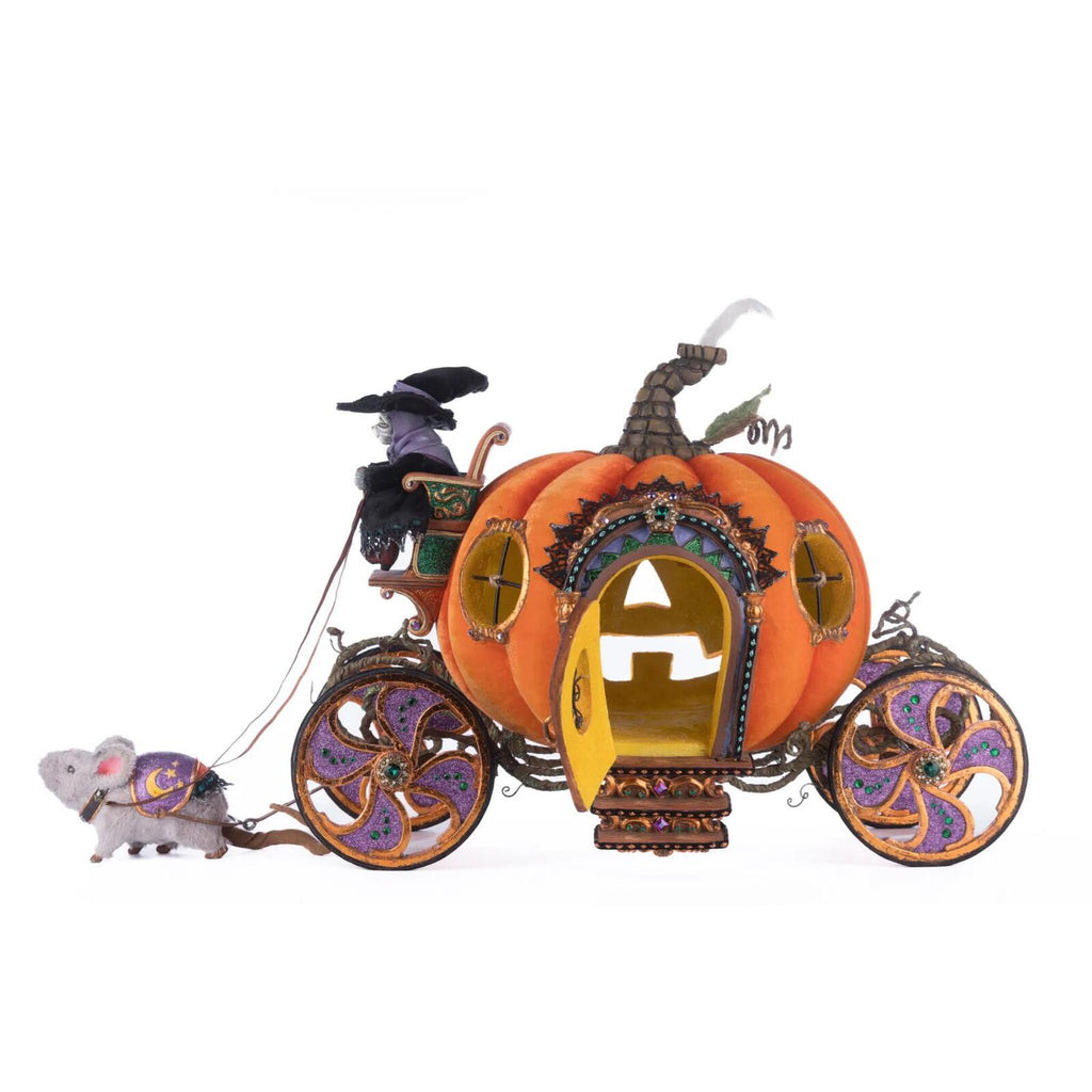 PRE-ORDER 2024 <br> Katherine's Collection <br> Jacks and Cats <br> Enchanted Pumpkin Carriage (37cm) - $1149