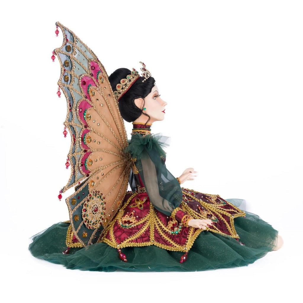 PRE-ORDER 2024 <br> Katherine's Collection <br> Christmas Castle <br> Belle Noelle Sitting Fairy Ballerina (23cm) - $899