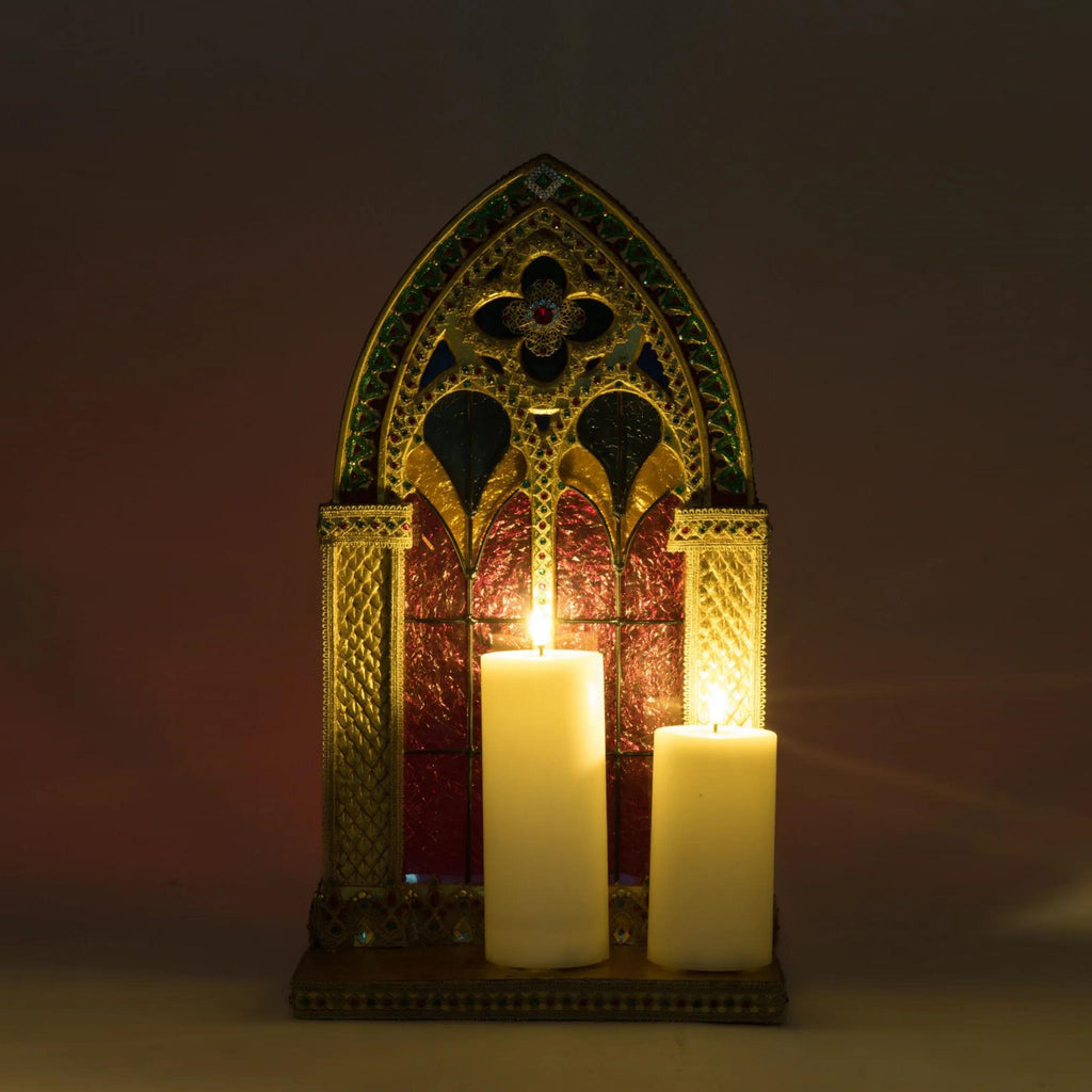 PRE-ORDER 2024 <br> Katherine's Collection <br> Christmas Castle <br> Pillar Candle Holder (56cm) - $569