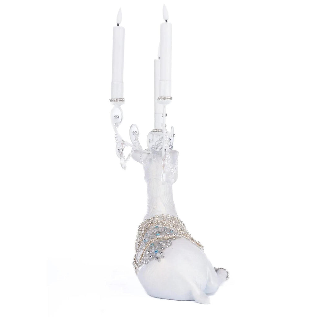 PRE-ORDER 2024 <br> Katherine's Collection <br> Crystal Kingdom <br> Sitting Deer Candle Holder (29cm) - $349