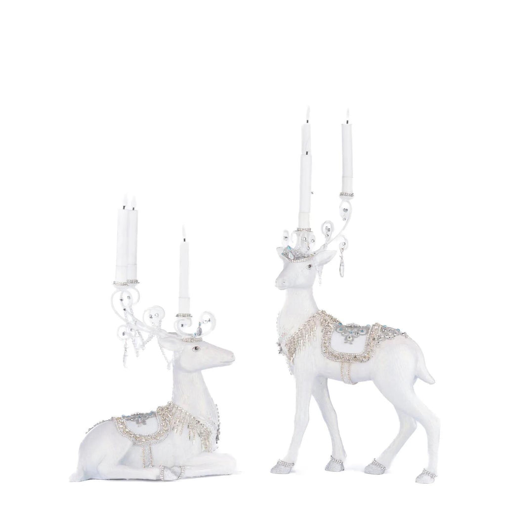 PRE-ORDER 2024 <br> Katherine's Collection <br> Crystal Kingdom <br> Sitting Deer Candle Holder (29cm) - $349