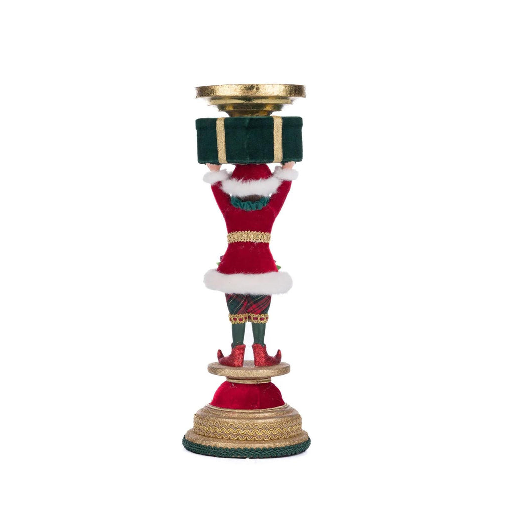 PRE-ORDER 2024 <br> Katherine's Collection <br> Holiday Magic <br> Elf Candlestick (33cm) - $299