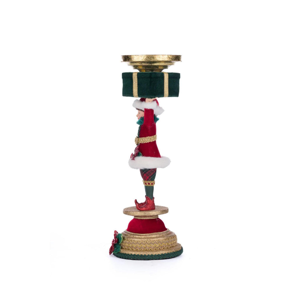 PRE-ORDER 2024 <br> Katherine's Collection <br> Holiday Magic <br> Elf Candlestick (33cm) - $299