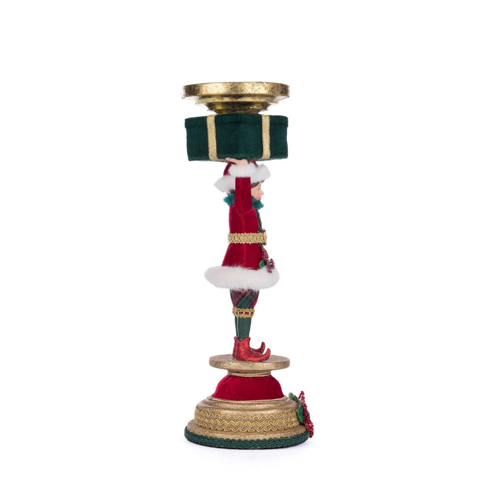 PRE-ORDER 2024 <br> Katherine's Collection <br> Holiday Magic <br> Elf Candlestick (33cm) - $299