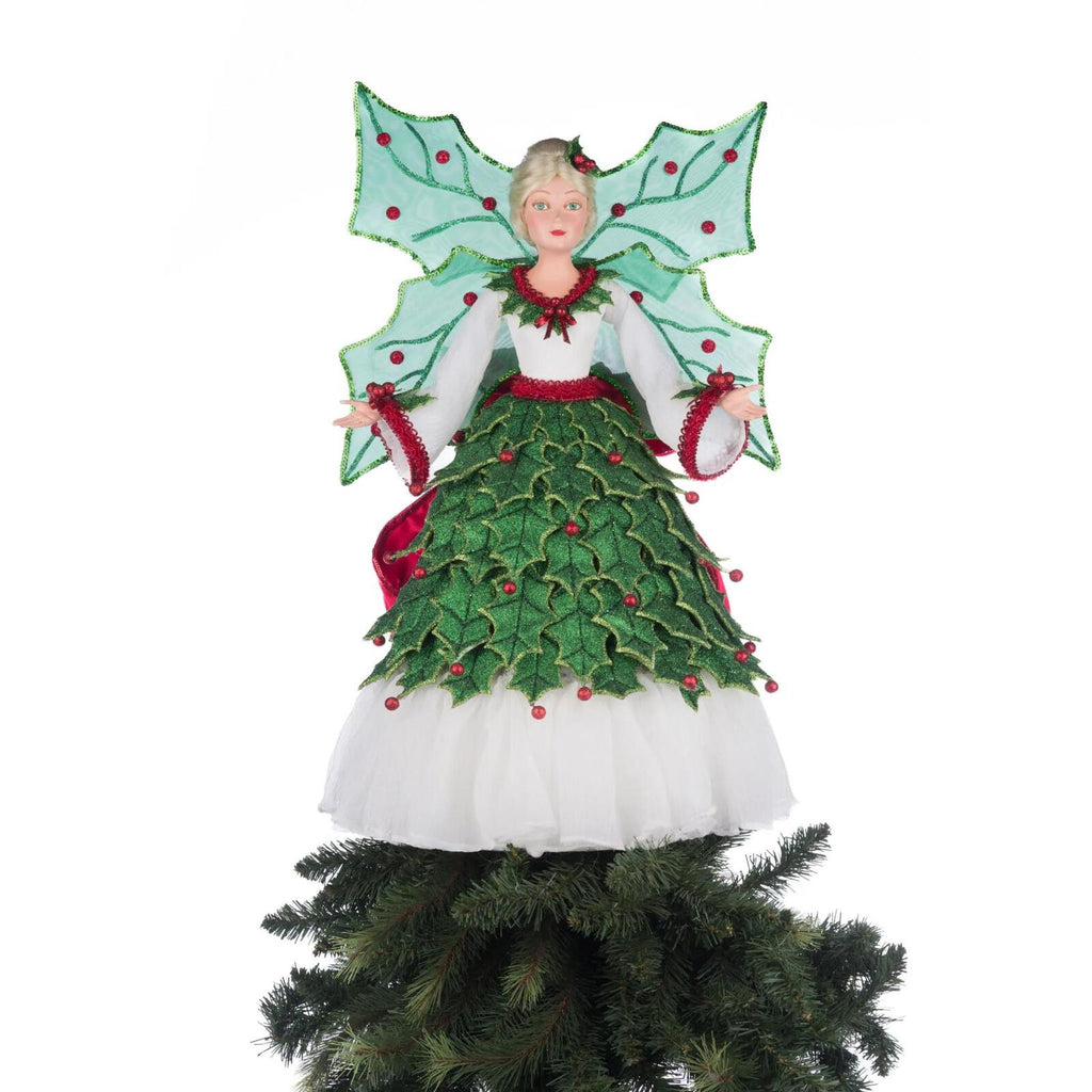 PRE-ORDER 2024 <br> Katherine's Collection <br> Village of Holly Woods <br> Fairy Tree Topper (56cm) - $549