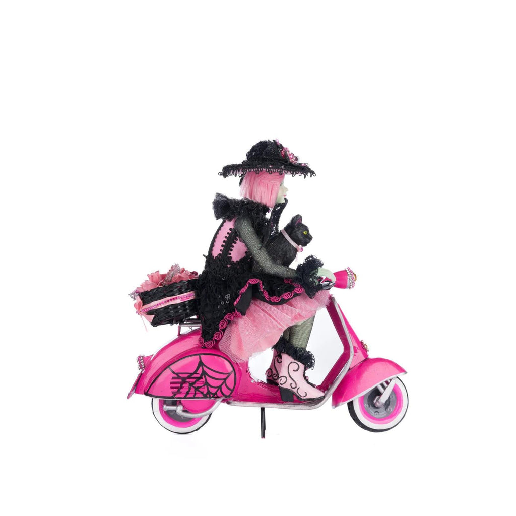 PRE-ORDER 2024 <br> Katherine's Collection <br> Pink Panic Possession <br> Rosalie On Vespa (29cm) - $399