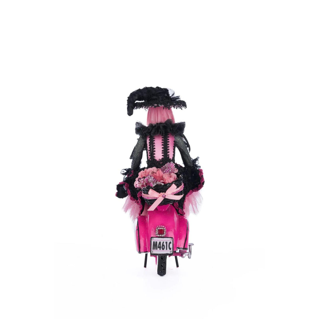 PRE-ORDER 2024 <br> Katherine's Collection <br> Pink Panic Possession <br> Rosalie On Vespa (29cm) - $399