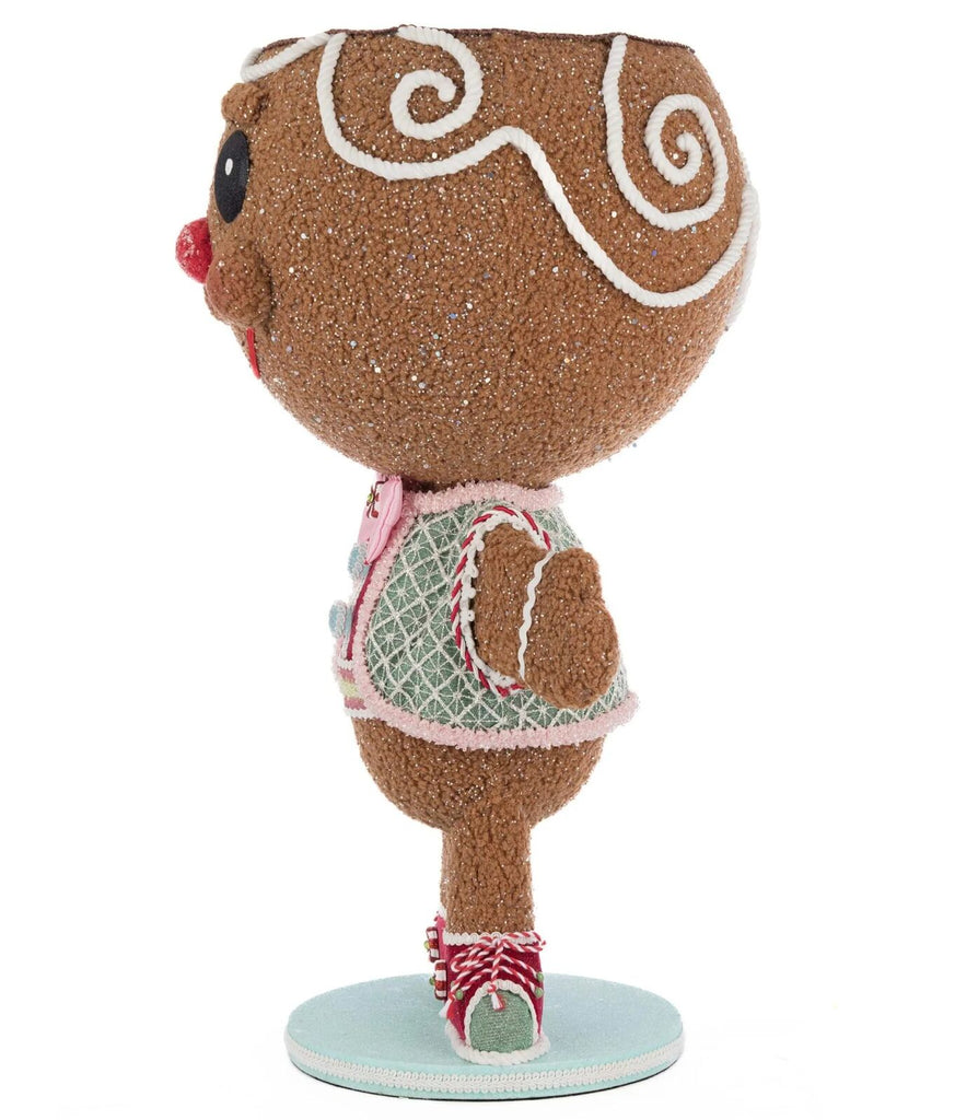 PRE-ORDER 2025 (CLOSES 9th March) <br> Katherine's Collection <br> Sweet Delights <br> Stick E. Sweet Gingerbread Boy Candy Container (59cm) - $499