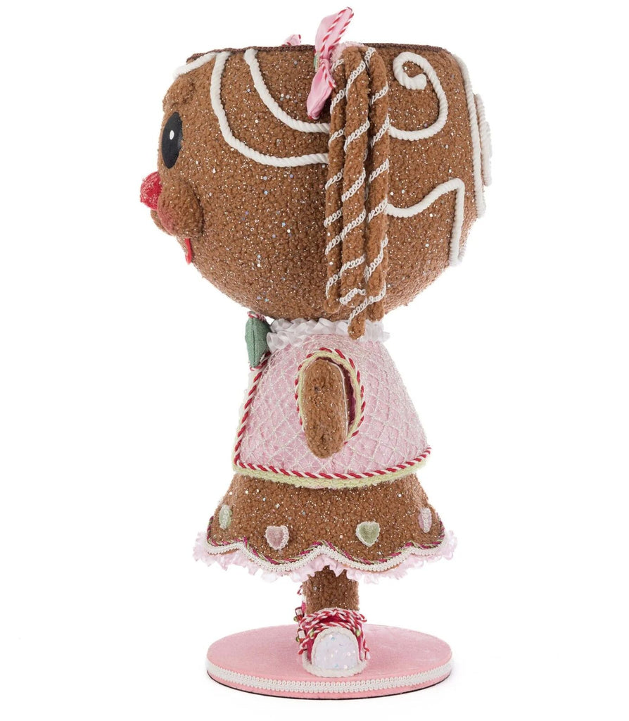 PRE-ORDER 2025 (CLOSES 9th March) <br> Katherine's Collection <br> Sweet Delights <br> Sugar E. Sweet Gingerbread Girl Candy Container (59cm) - $499