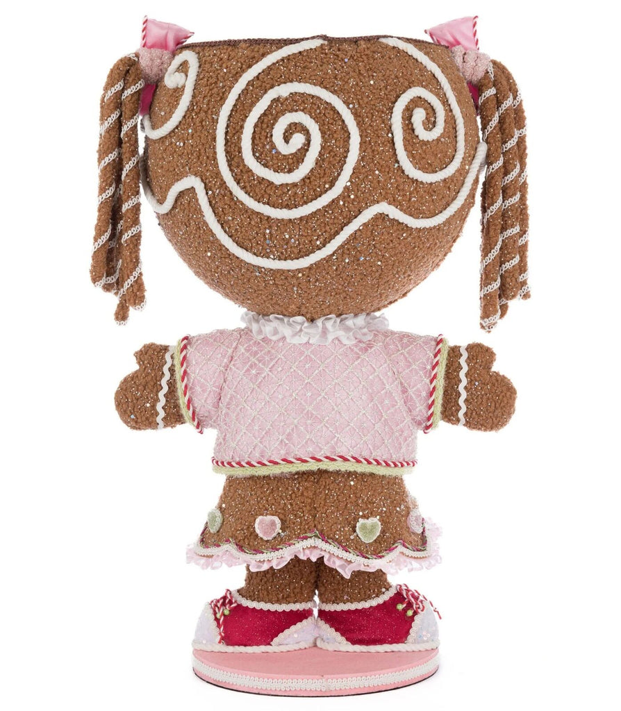 PRE-ORDER 2025 (CLOSES 9th March) <br> Katherine's Collection <br> Sweet Delights <br> Sugar E. Sweet Gingerbread Girl Candy Container (59cm) - $499