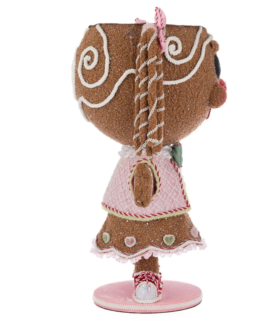 PRE-ORDER 2025 (CLOSES 9th March) <br> Katherine's Collection <br> Sweet Delights <br> Sugar E. Sweet Gingerbread Girl Candy Container (59cm) - $499