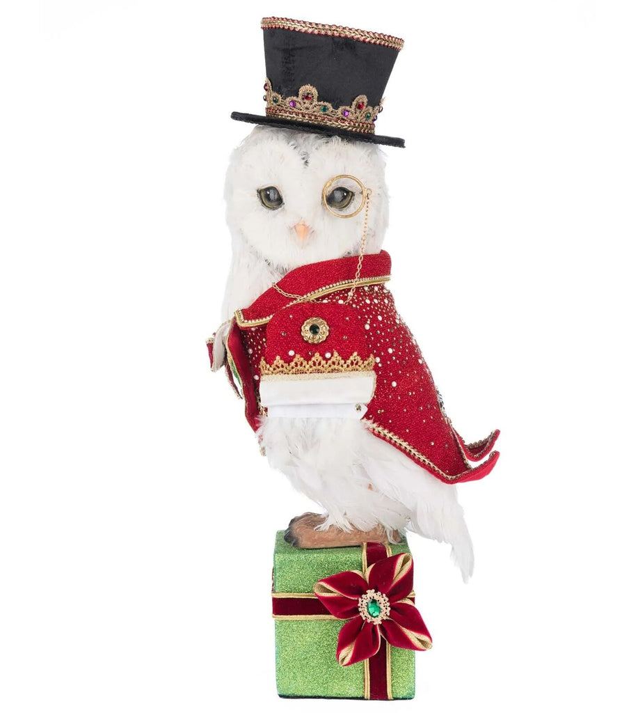 PRE-ORDER 2025 (CLOSES 2nd March) <br> Katherine's Collection <br> Christmas Ball <br> Owl Tabletop (49cm) - $449