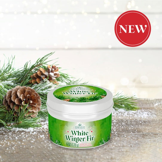 SCENTSICLES <br> Candle Tin <br> White Winter Fir