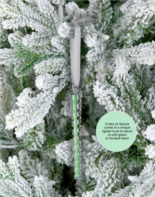 SCENTSICLES <br> Glass Ornaments <br> Icicles on Spruce