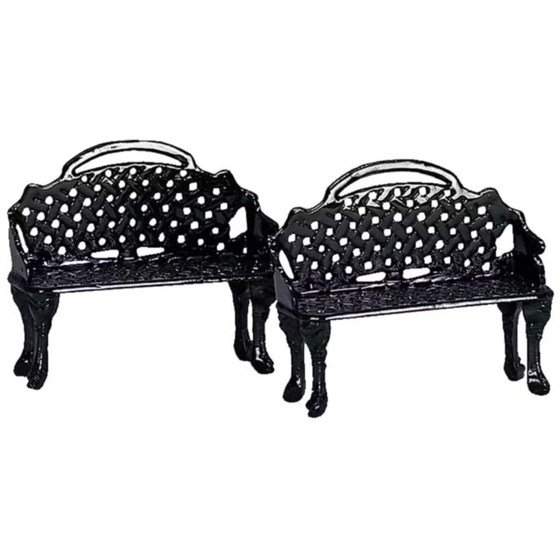 LEMAX PRE-ORDER <br> Lemax Accessories <br>  Patio Bench (Set of 2)