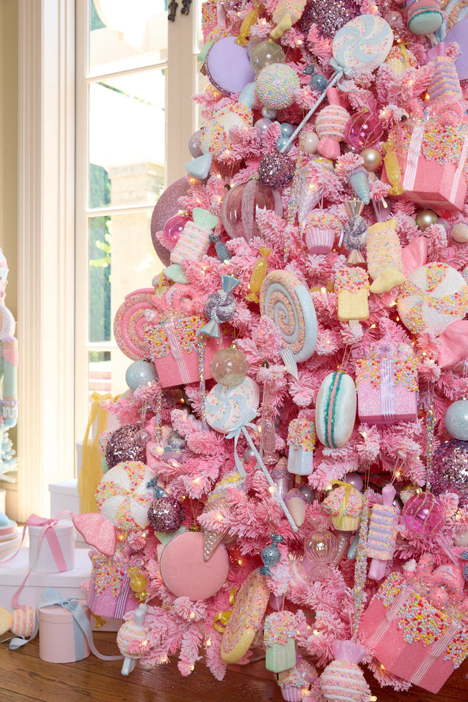 Hanging Ornament <br> Pastel Blue Swirl Lollipop