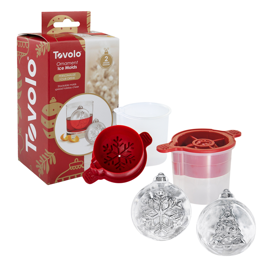 Tovolo Ornamental Ice Moulds <br> Set of 2 - Tree & Snowflake