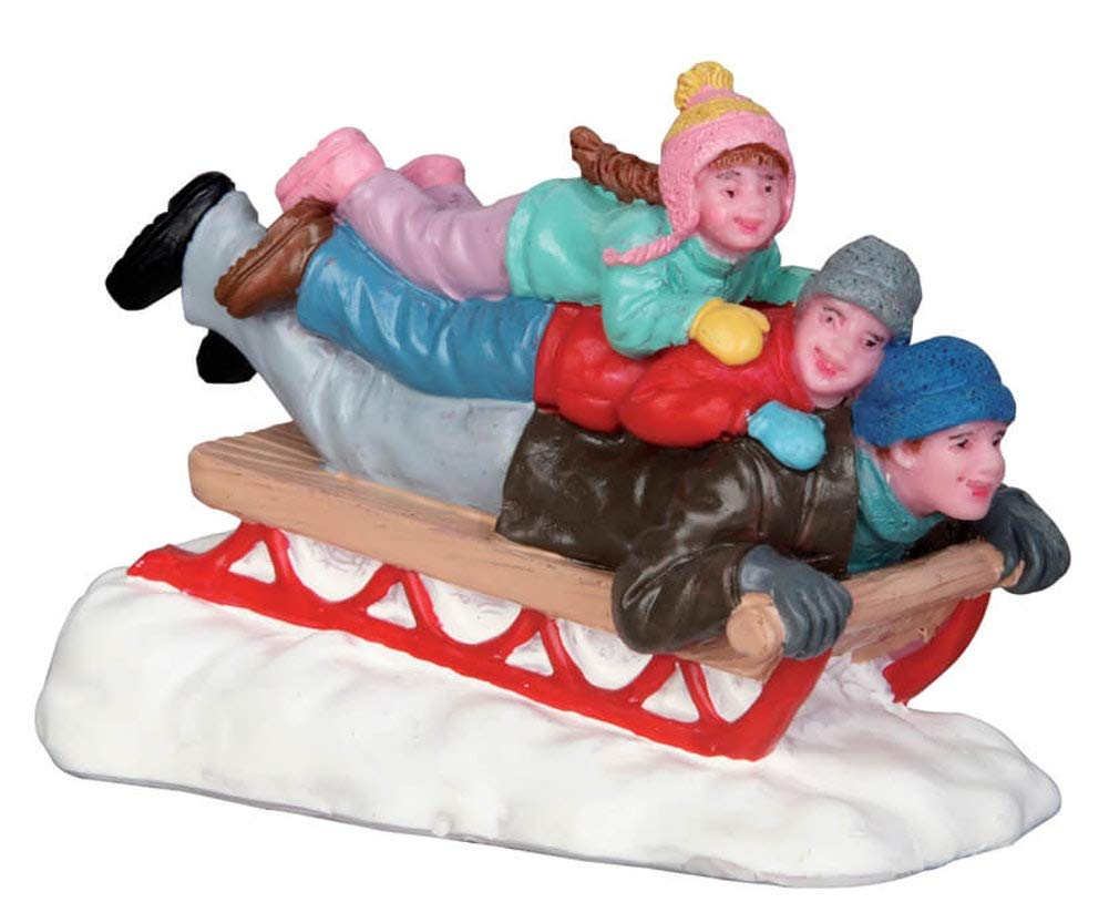 Lemax Figurine <br> Sledding With Dad