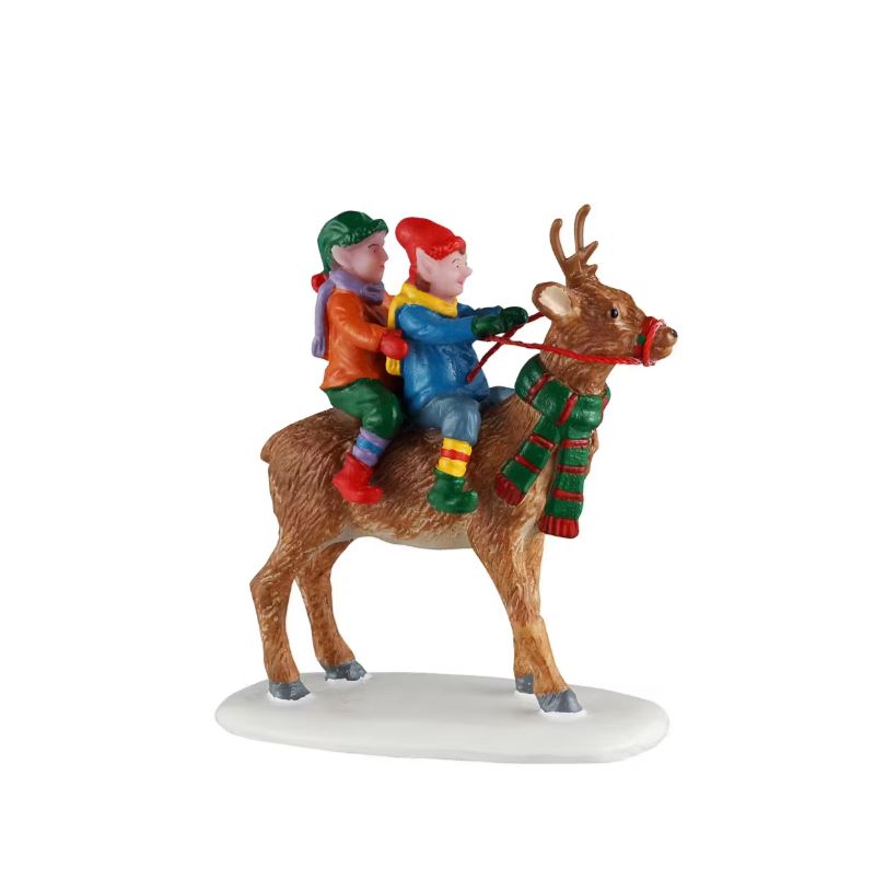 LEMAX 2025 PRE-ORDER <br> Santa's Wonderland Figurine <br> Reindeer Rides