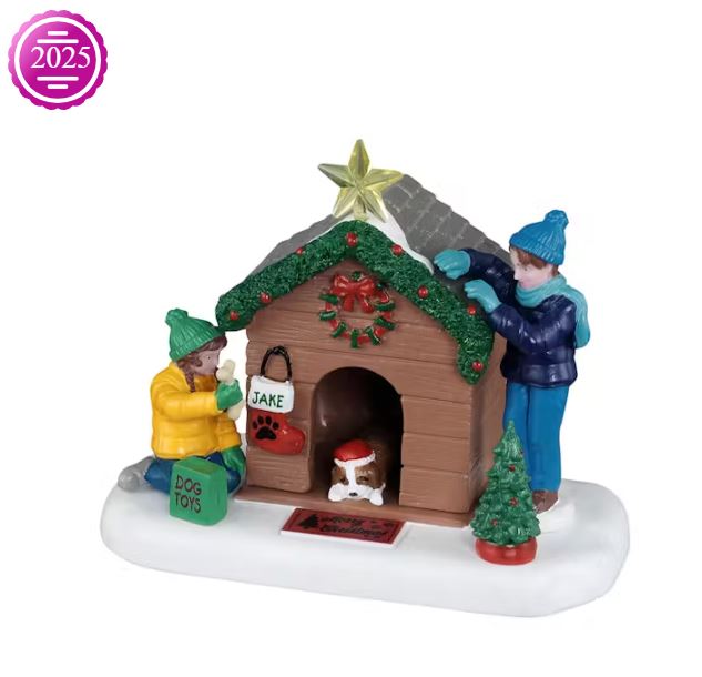 LEMAX 2025 PRE-ORDER <br> Table Pieces <br> Doghouse Christmas - $36.95