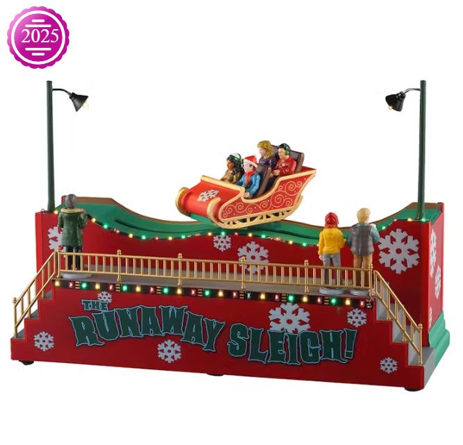 LEMAX 2025 PRE-ORDER <br> Carnival Table Piece <br> The Runaway Sleigh - $185