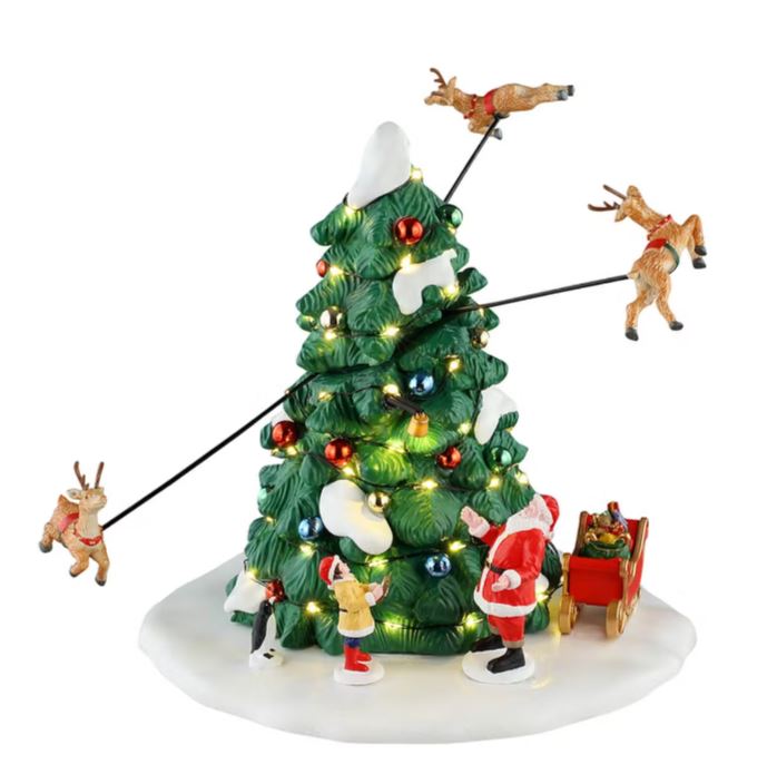 LEMAX 2025 PRE-ORDER <br> Santa's Wonderland Table Piece <br> Reindeer Races - $154.95