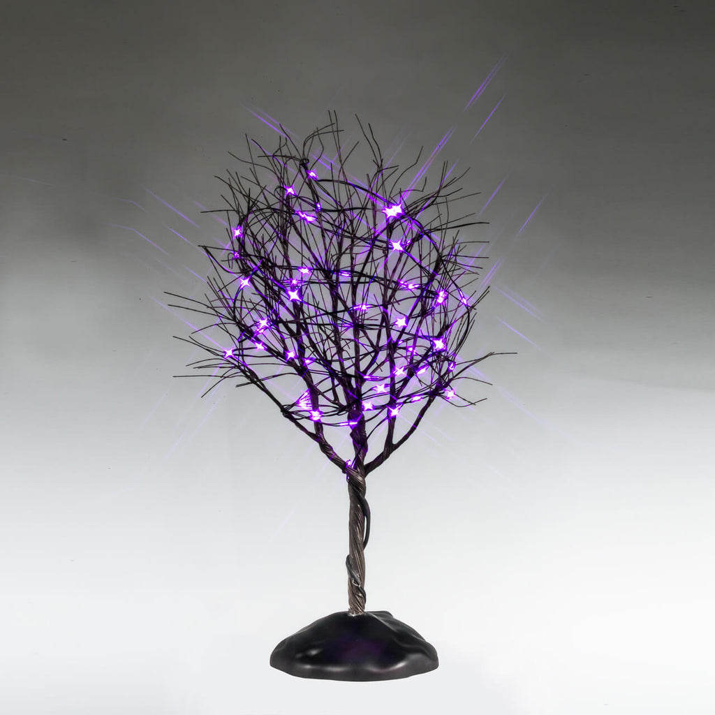 LEMAX 2025 PRE-ORDER <br> Spooky Town <br> Dry Tree With Purple Lights - $49.95