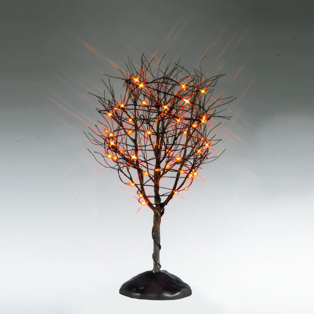 LEMAX 2025 PRE-ORDER <br> Spooky Town <br> Dry Tree With Orange Lights - $49.95