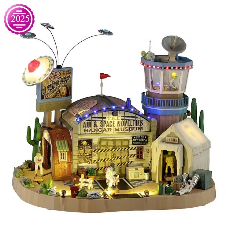 LEMAX 2025 PRE-ORDER <br> Spooky Town <br> The Air & Space Novelties Hangar Museum - $399