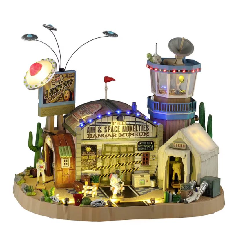 LEMAX 2025 PRE-ORDER <br> Spooky Town <br> The Air & Space Novelties Hangar Museum - $399