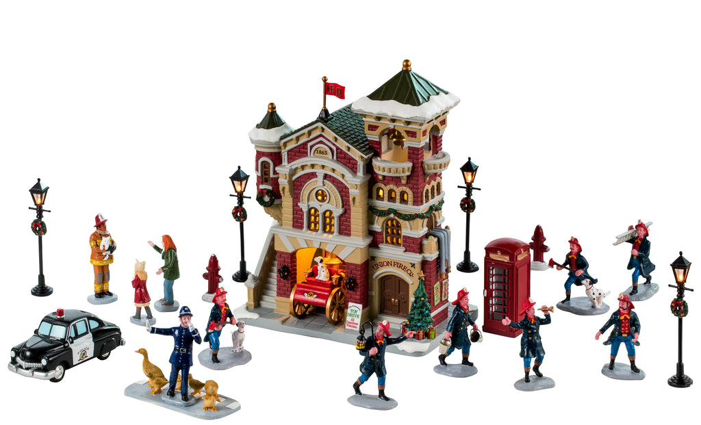LEMAX 2025 PRE-ORDER <br> 2025 Lemax Collectors Kit <br> Fire Station Scene - $119