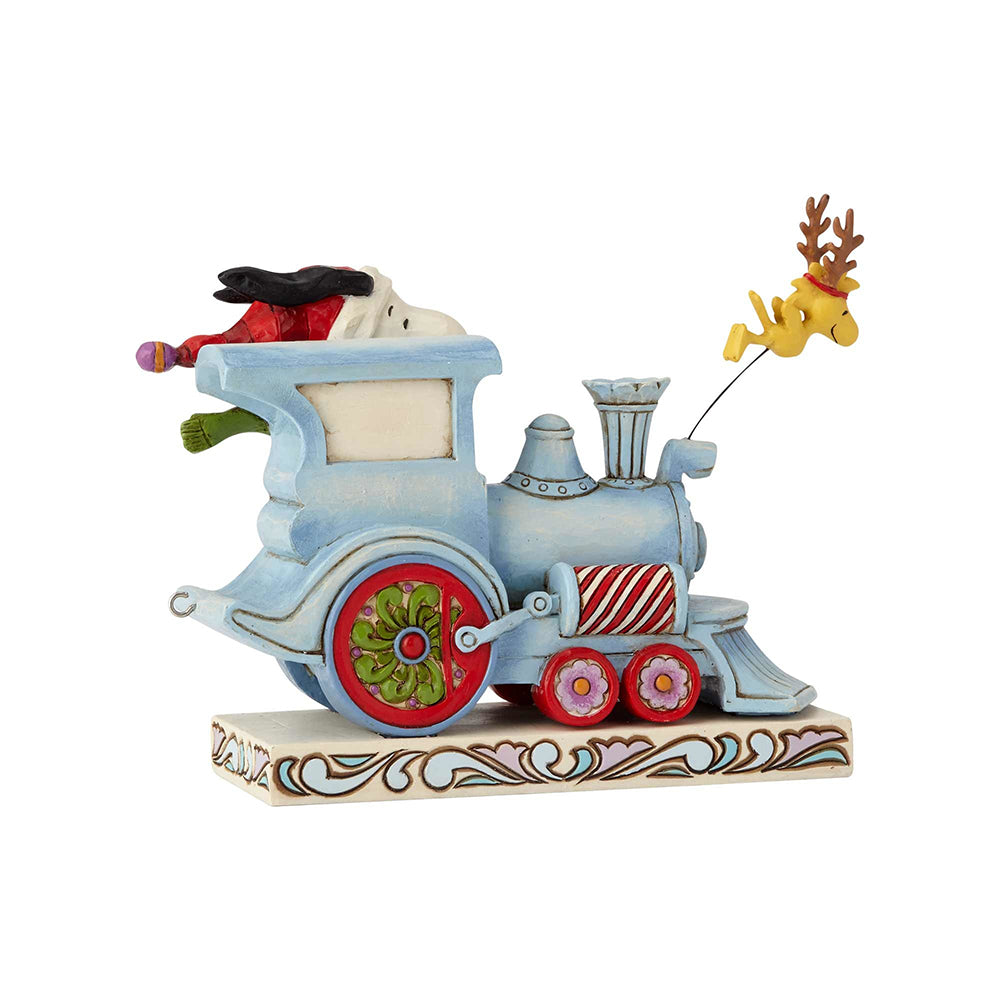 Peanuts by Jim Shore <br> Snoopy Christmas Train <br> "All Aboard"