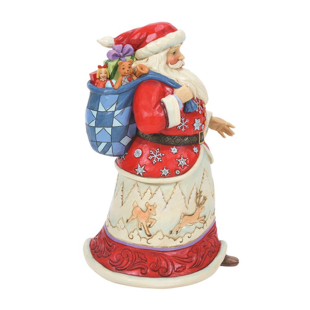 Heartwood Creek <br> Santa with Toy Bag Over Shoulder <br> "Wherever You Go, Let Kindness Show"