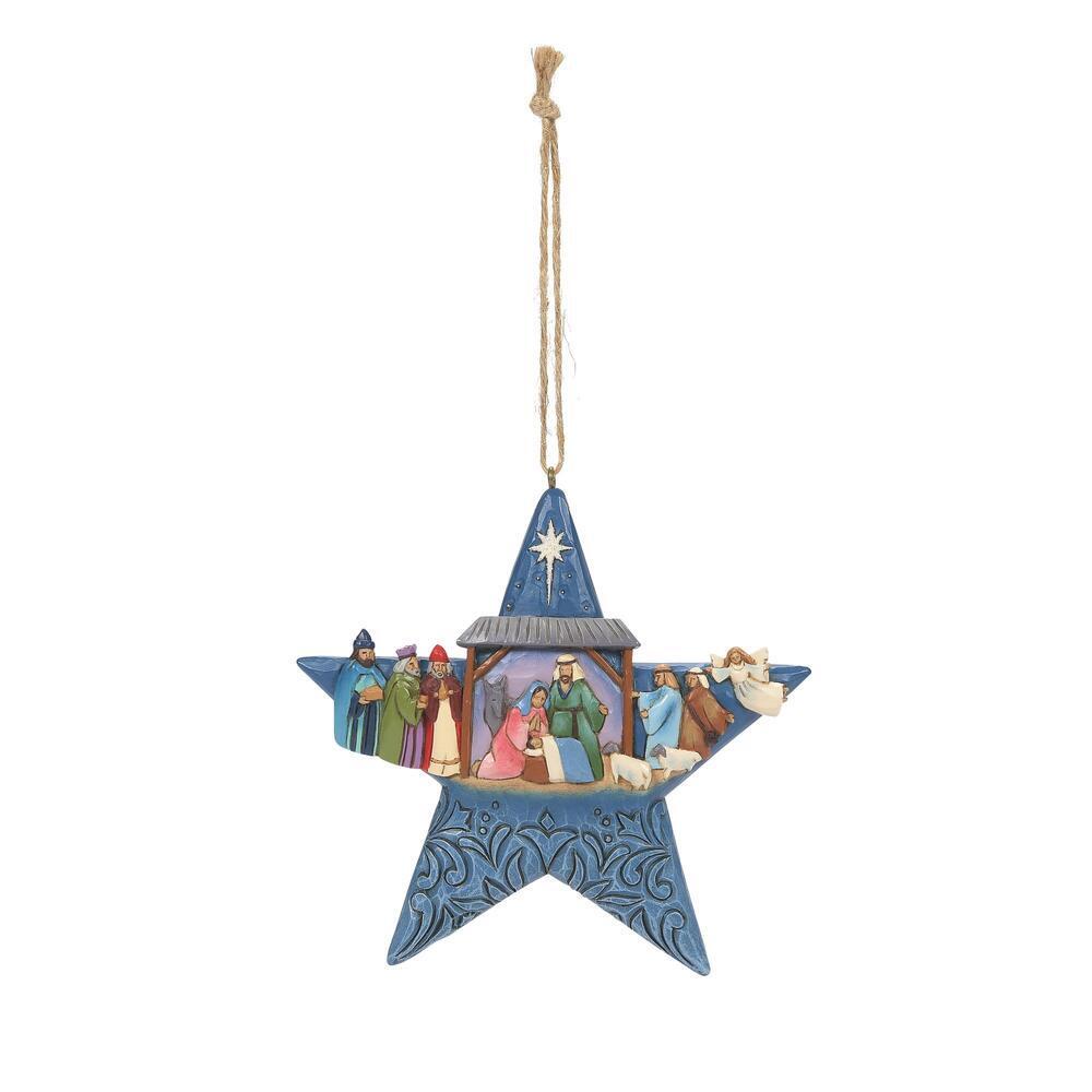 Heartwood Creek  <br> Hanging Ornament <br> Star With Nativity Scene