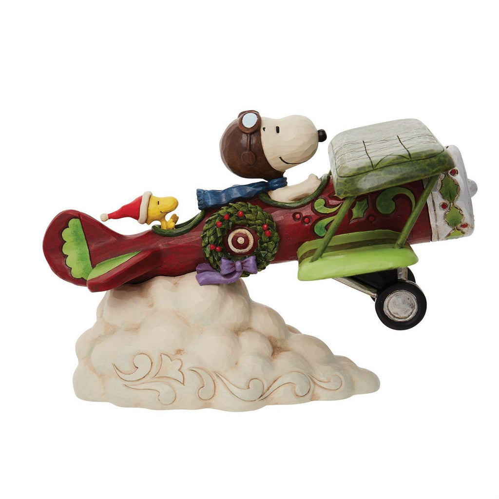 Peanuts by Jim Shore <br> Snoopy Flying Ace Plane <br> 'Special Christmas Deliveries'