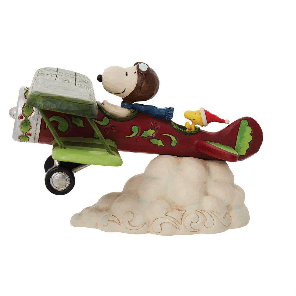 Peanuts by Jim Shore <br> Snoopy Flying Ace Plane <br> 'Special Christmas Deliveries'