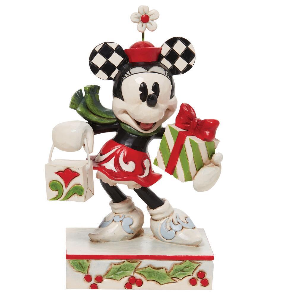 DISNEY TRADITIONS<BR> Minnie With Bag & Gift <br> "Holiday Glamour"