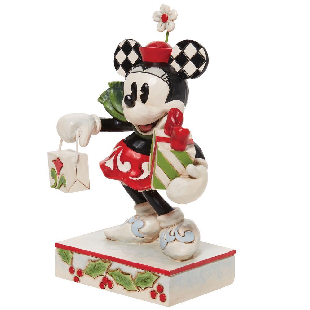 DISNEY TRADITIONS<BR> Minnie With Bag & Gift <br> "Holiday Glamour"